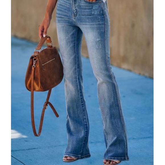 Deep Blue Flare Jeans 👖 - Picture 1 of 12